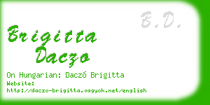 brigitta daczo business card