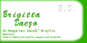 brigitta daczo business card